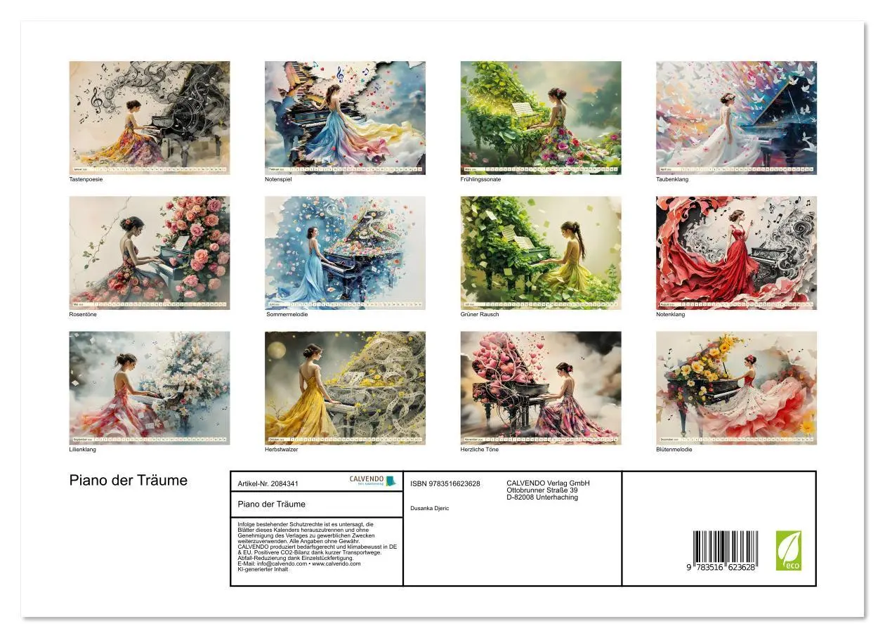 Bild: 9783516623628 | Piano der Träume (hochwertiger Premium Wandkalender 2026 DIN A2...