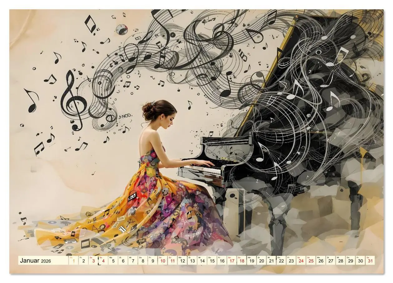 Bild: 9783516623628 | Piano der Träume (hochwertiger Premium Wandkalender 2026 DIN A2...