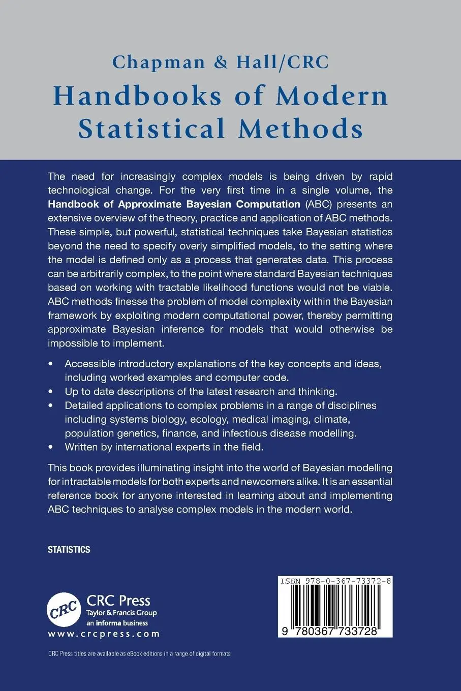 Rückseite: 9780367733728 | Handbook of Approximate Bayesian Computation | Scott A. Sisson (u. a.)