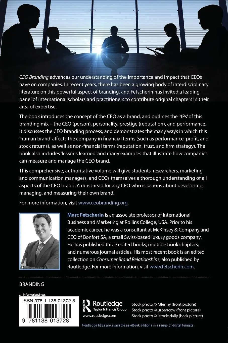 Rückseite: 9781138013728 | CEO Branding | Theory and Practice | Marc Fetscherin | Taschenbuch
