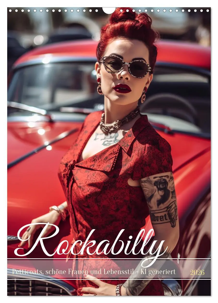 Cover: 9783516303728 | Rockabilly (Wandkalender 2026 DIN A3 hoch), CALVENDO Monatskalender