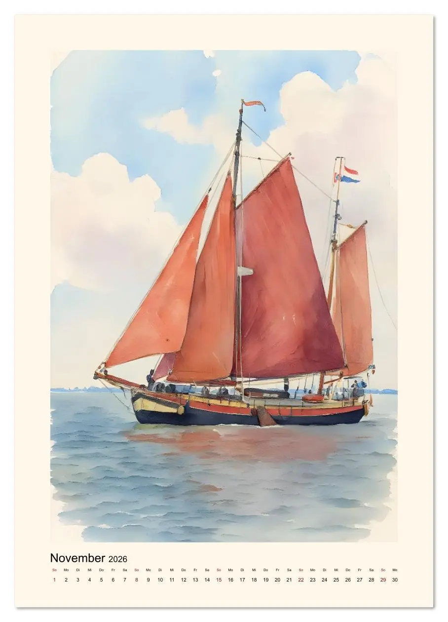 Bild: 9783516613728 | Unter Segeln über's Ijsselmeer (hochwertiger Premium Wandkalender...