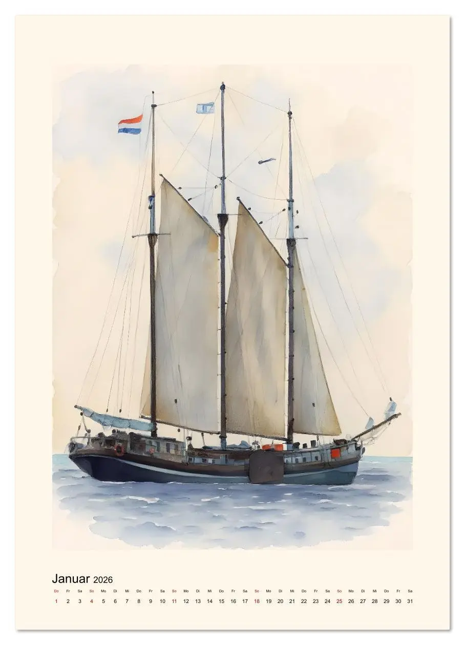 Bild: 9783516613728 | Unter Segeln über's Ijsselmeer (hochwertiger Premium Wandkalender...