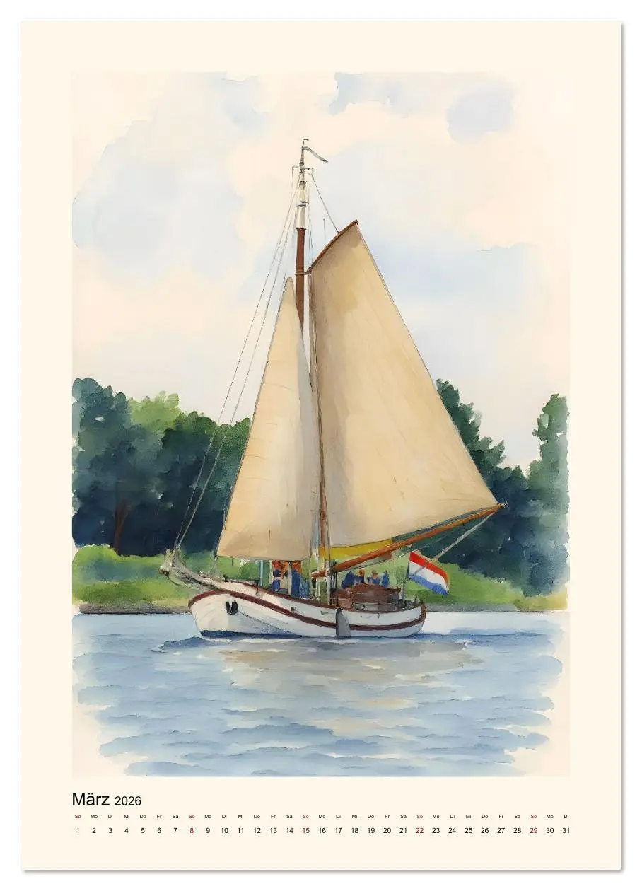 Bild: 9783516613728 | Unter Segeln über's Ijsselmeer (hochwertiger Premium Wandkalender...