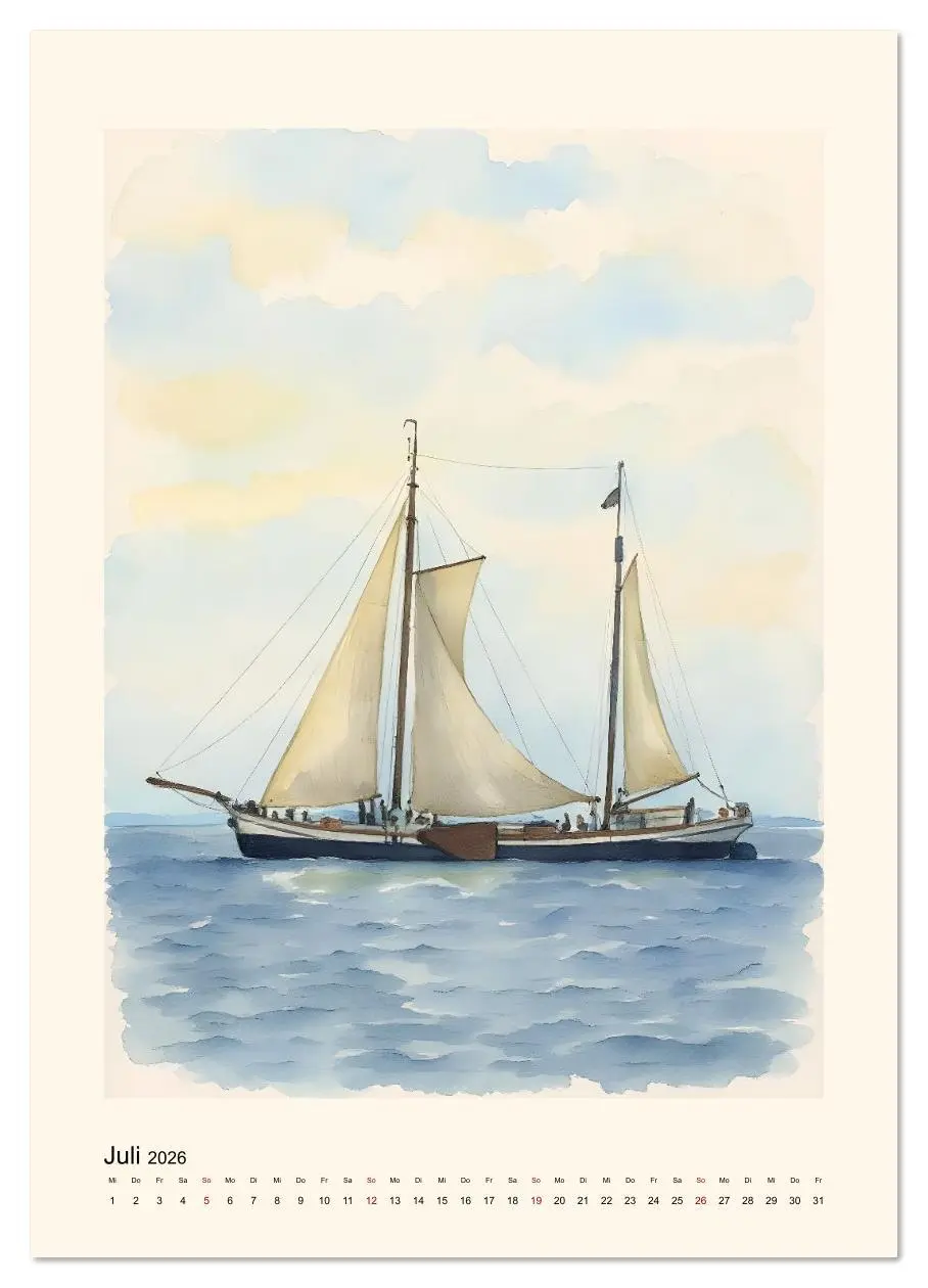 Bild: 9783516613728 | Unter Segeln über's Ijsselmeer (hochwertiger Premium Wandkalender...