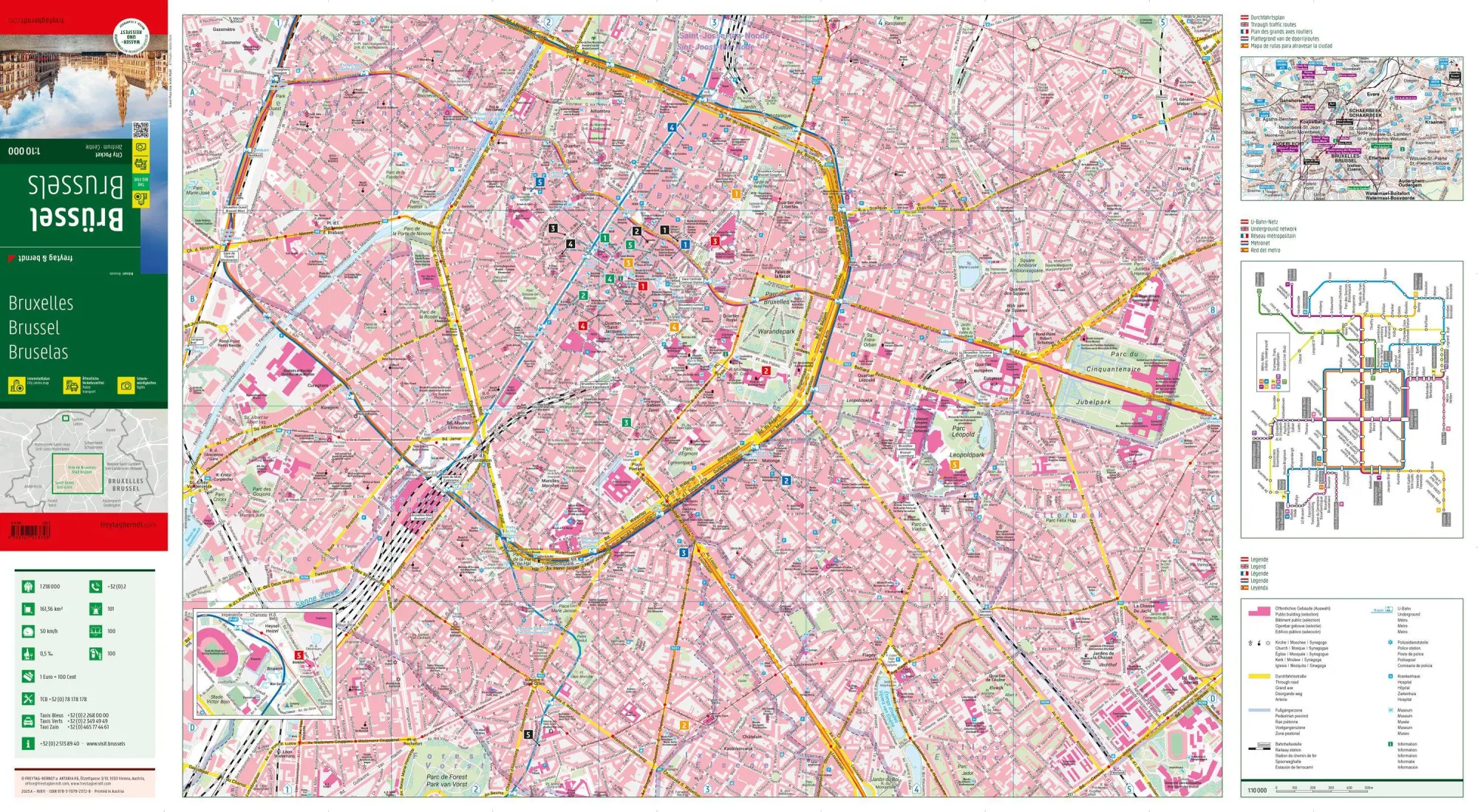 Bild: 9783707923728 | freytag &amp; berndt Innenstadtplan Brüssel 1:10.000 | Freytag &amp; Berndt