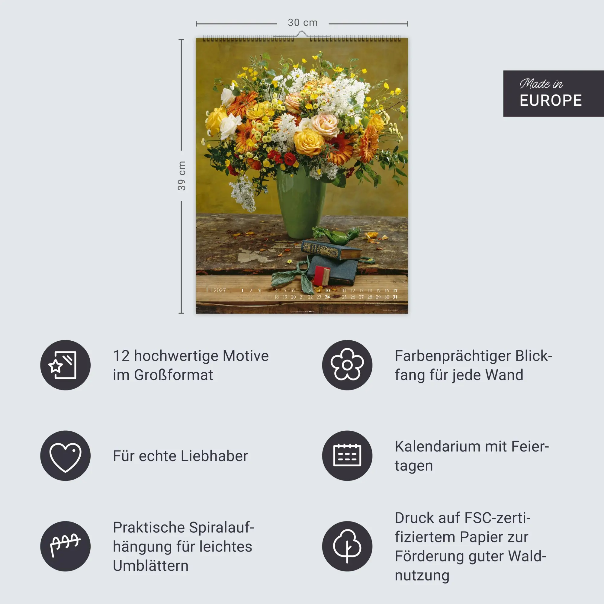 Bild: 9783839903728 | Die schönsten Blumensträuße Kalender 2027 | Ulrike Schneiders | 14 S.