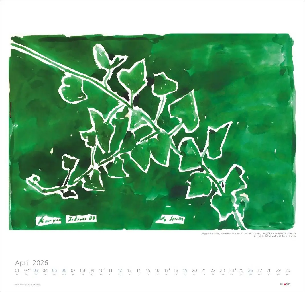 Bild: 9783964023728 | Siegward Sprotte Edition Kalender 2026 | Siegward Sprotte | Kalender