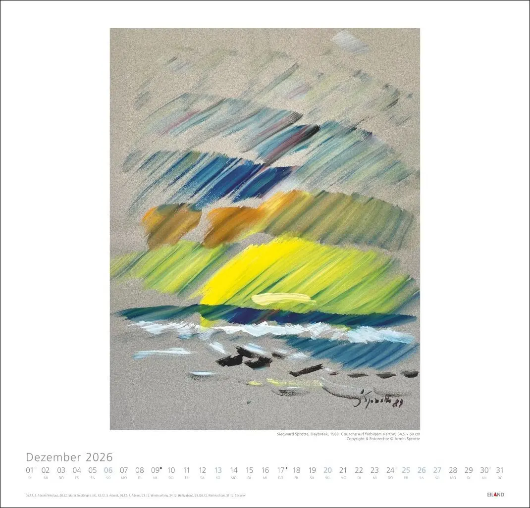 Bild: 9783964023728 | Siegward Sprotte Edition Kalender 2026 | Siegward Sprotte | Kalender