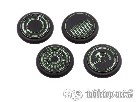 Cover: 704270723828 | Crystal Tech Bases BLANK - 40mm Round Lip (2) | Tabletop-Art