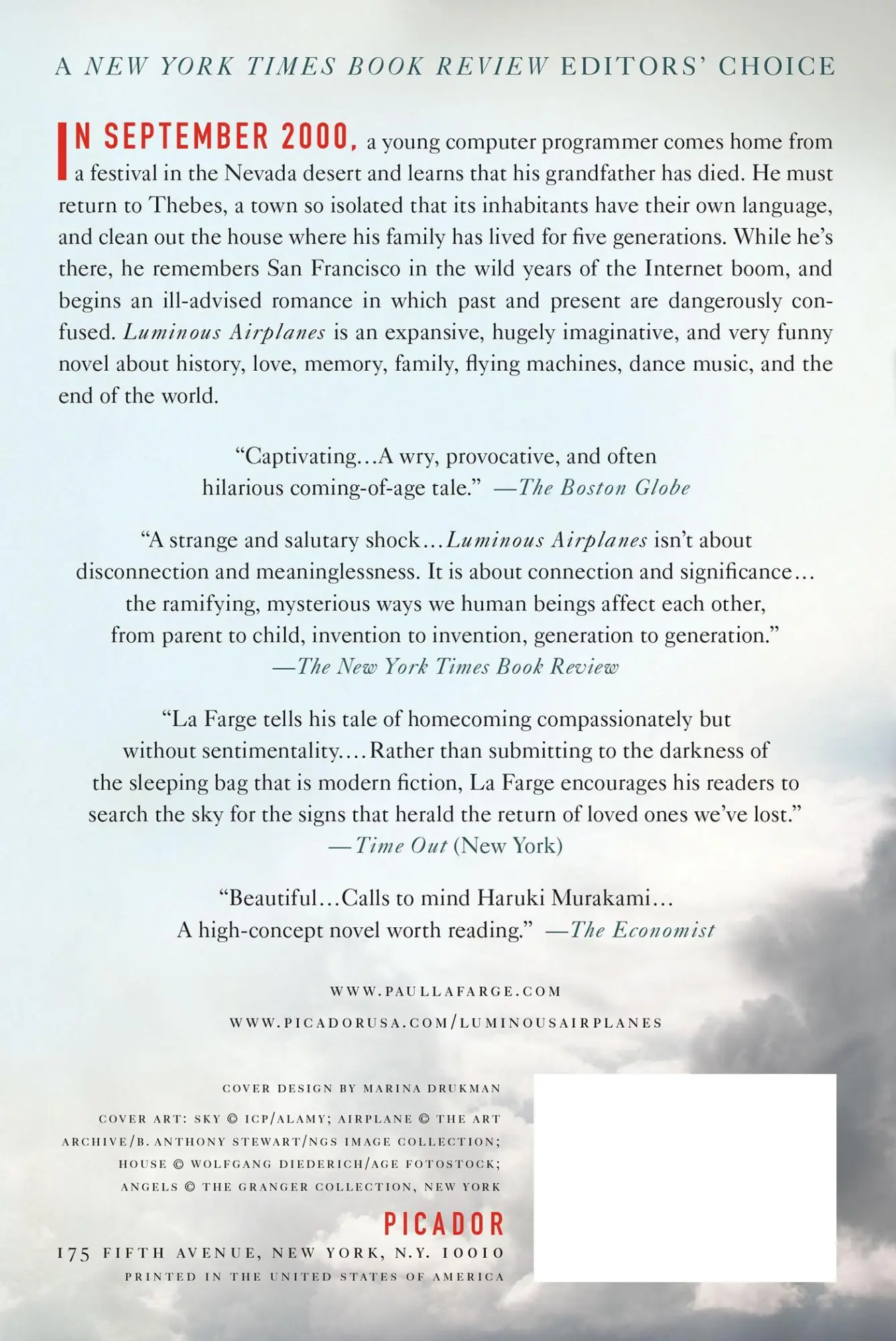 Rückseite: 9781250013828 | Luminous Airplanes | Paul La Farge | Taschenbuch | Englisch | 2012