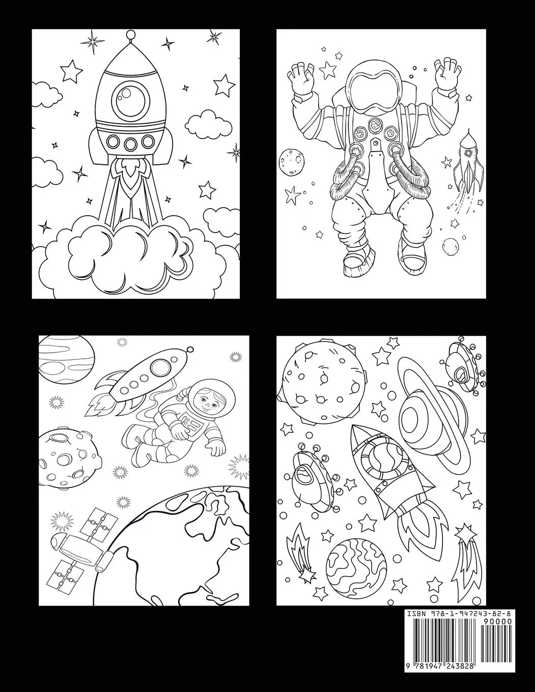 Rückseite: 9781947243828 | Space Coloring Book for Kids | Blue Wave Press | Taschenbuch | 2018