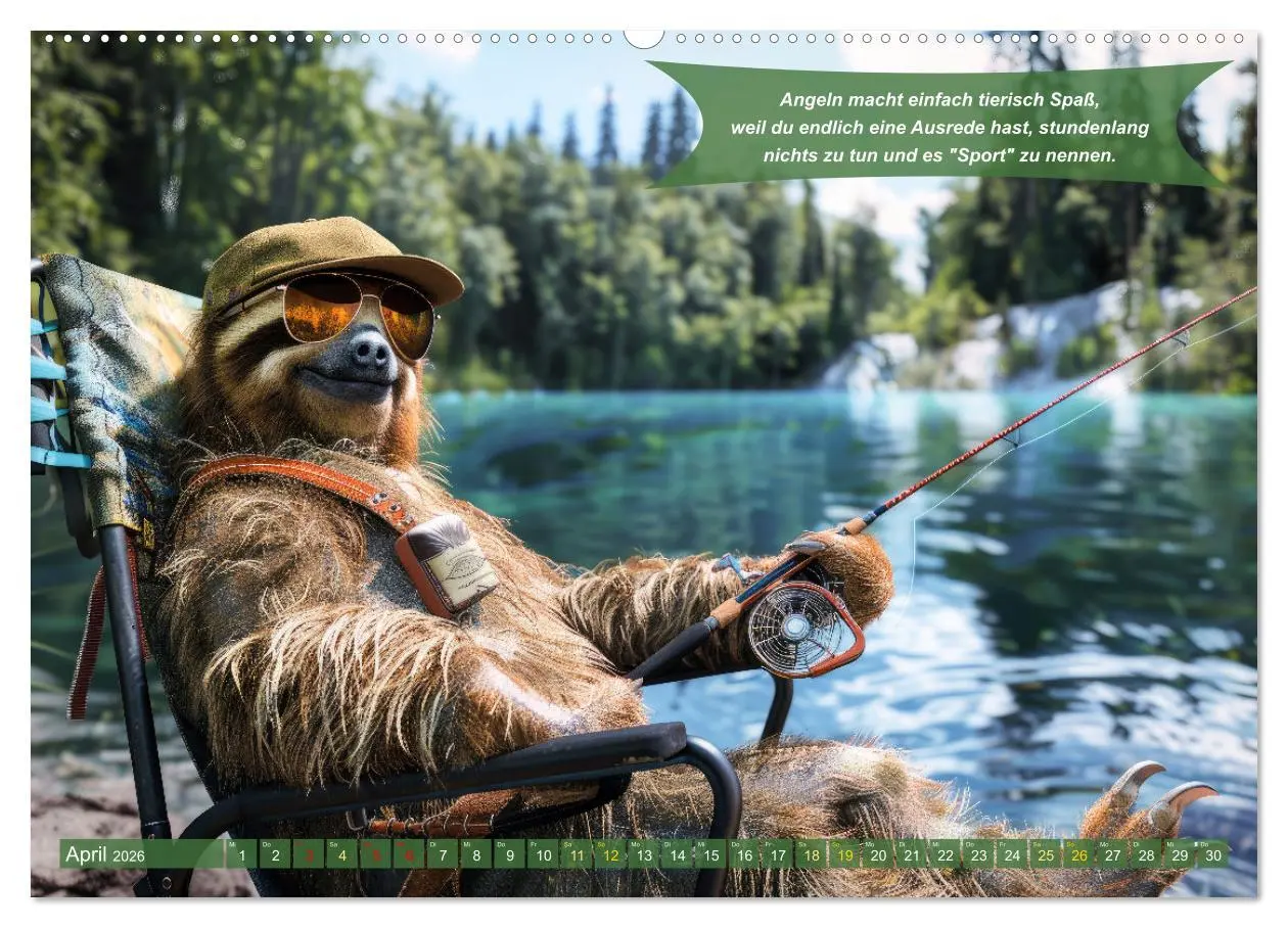 Bild: 9783457373828 | Der tierisch lustige Angler-Kalender (hochwertiger Premium...