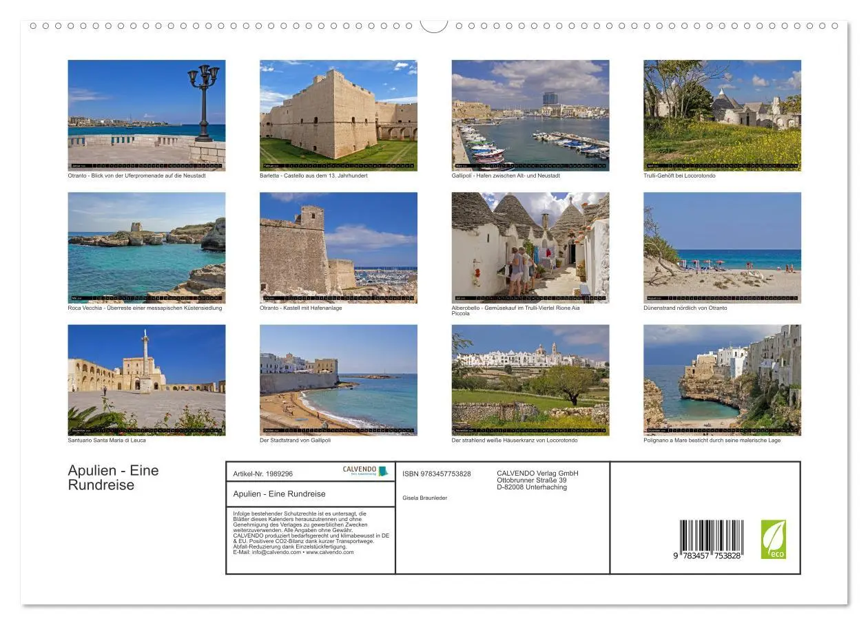 Bild: 9783457753828 | Apulien - Eine Rundreise (hochwertiger Premium Wandkalender 2026...