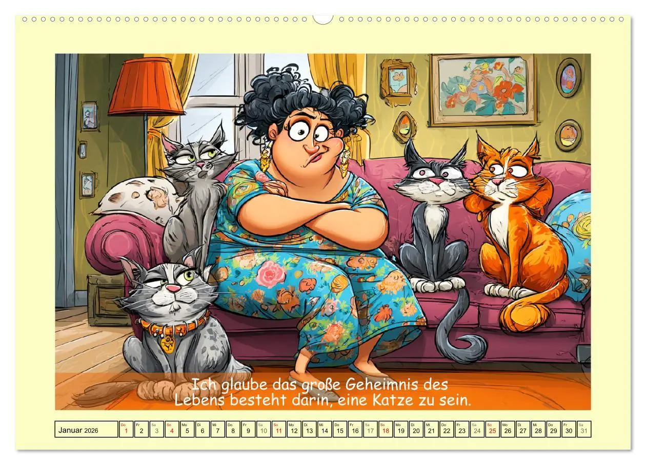 Bild: 9783516603828 | Katzen und Frauen. Lustige Cartoons vom täglichen Chaos...