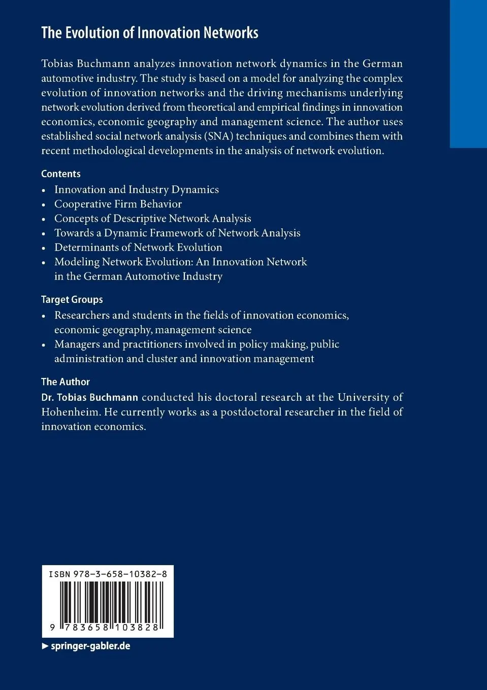 Rückseite: 9783658103828 | The Evolution of Innovation Networks | An Automotive Case Study | Buch
