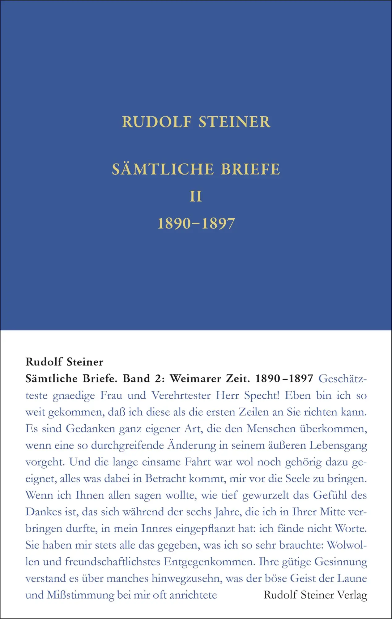 Cover: 9783727403828 | Sämtliche Briefe Band 2 | Rudolf Steiner | Buch | 1027 S. | Deutsch