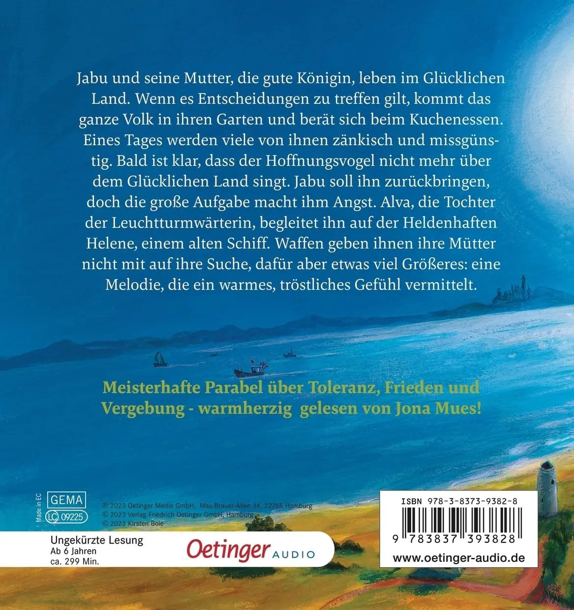 Rückseite: 9783837393828 | Der Hoffnungsvogel | Kirsten Boie | MP3 | Oetinger Media GmbH | 2023