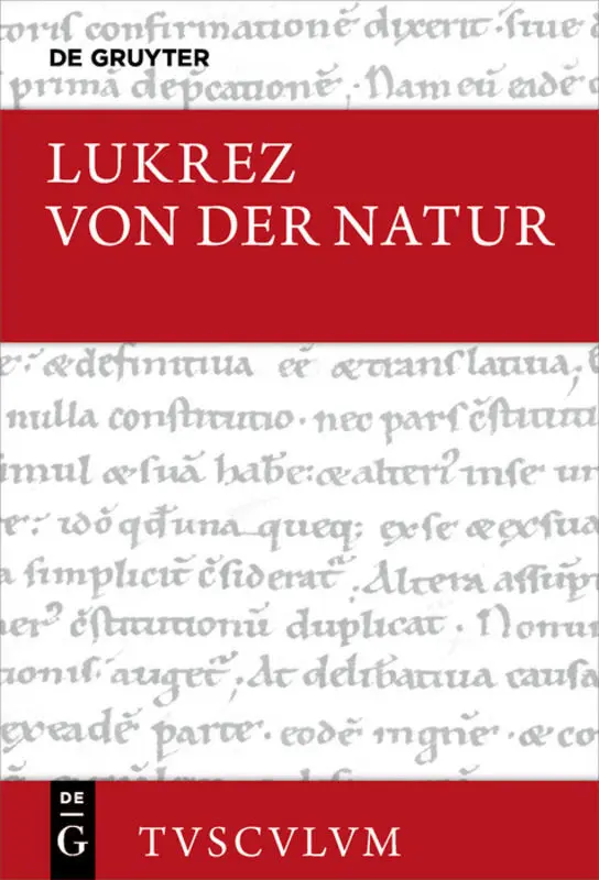 Cover: 9783050063928 | Von der Natur. De rerum natura | Lateinisch - deutsch | Lukrez | Buch Cover: 9783050063928 | Von der Natur. De rerum natura | Lateinisch - deutsch | Lukrez | Buch