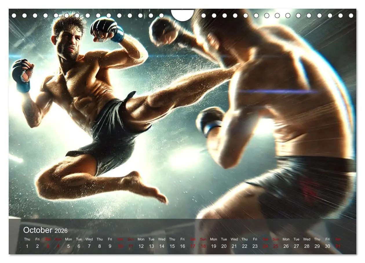 Bild: 9783516523928 | MMA UK - The ultimate fight (Wall Calendar 2026 DIN A4 landscape),...