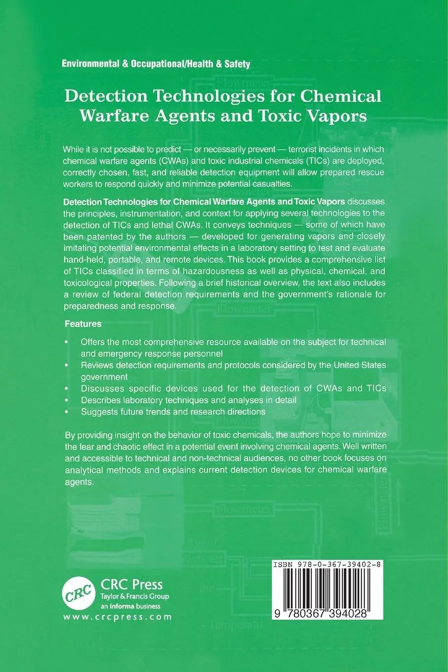 Rückseite: 9780367394028 | Detection Technologies for Chemical Warfare Agents and Toxic Vapors