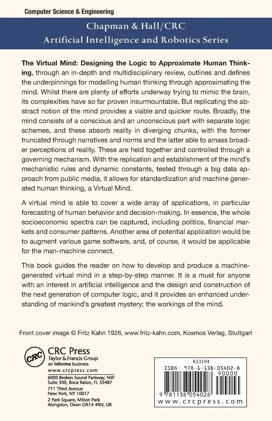 Rückseite: 9781138054028 | The Virtual Mind | Designing the Logic to Approximate Human Thinking
