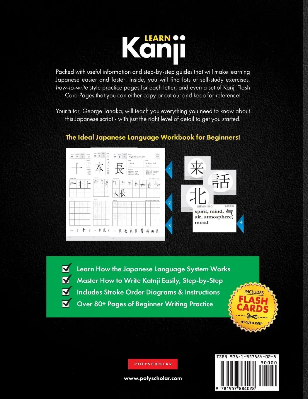 Rückseite: 9781957884028 | Learn Japanese Kanji N5 Workbook | George Tanaka (u. a.) | Taschenbuch