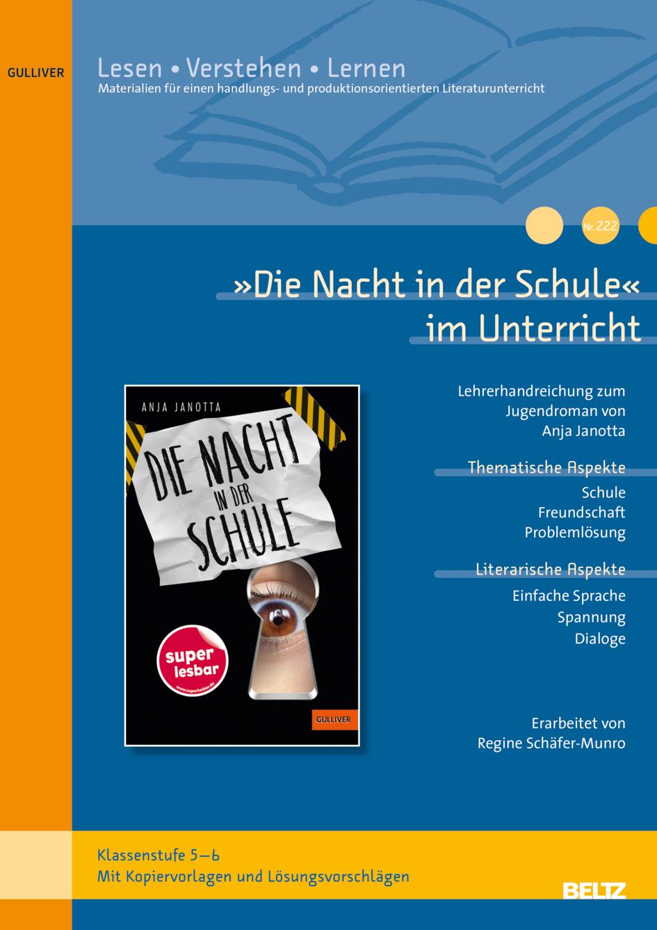 Cover: 9783407824028 | 'Die Nacht in der Schule' im Unterricht | Regine Schäfer-Munro | 32 S.