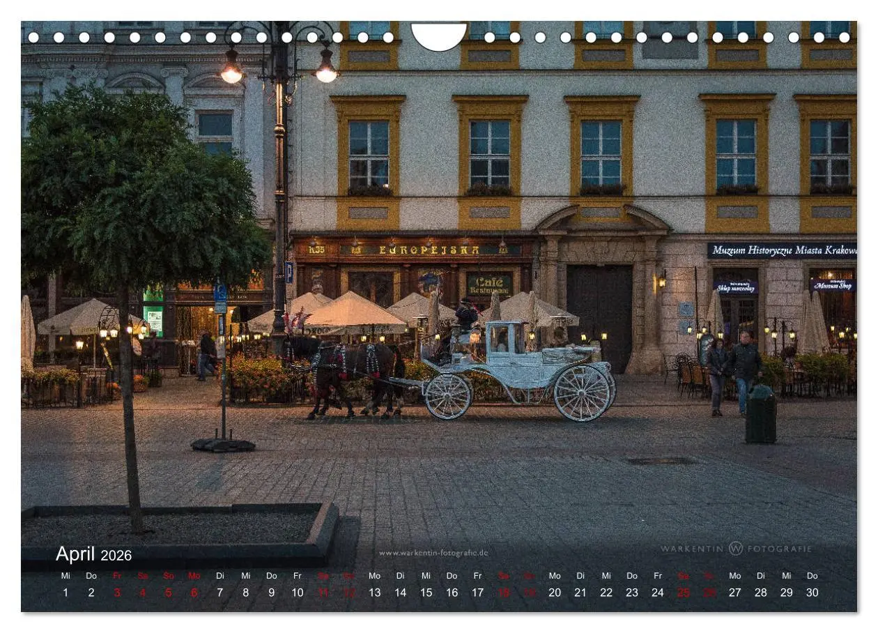 Bild: 9783457874028 | Krakau live (Wandkalender 2026 DIN A4 quer), CALVENDO Monatskalender