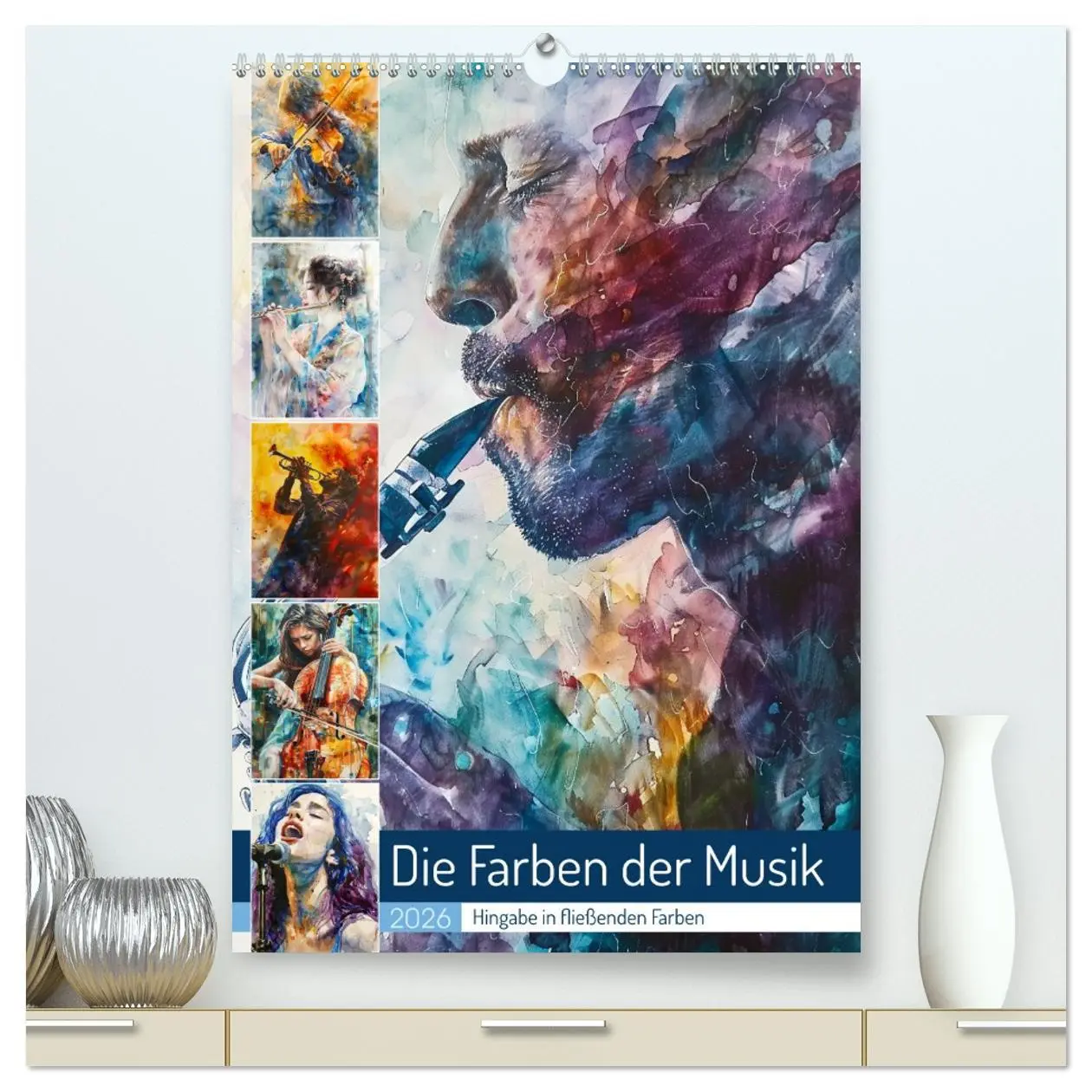 Cover: 9783516274028 | Die Farben der Musik (hochwertiger Premium Wandkalender 2026 DIN A2...