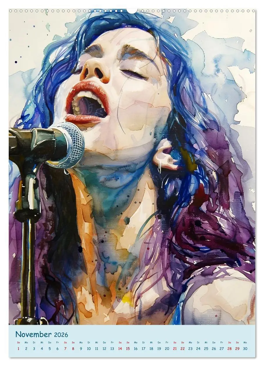 Bild: 9783516274028 | Die Farben der Musik (hochwertiger Premium Wandkalender 2026 DIN A2...