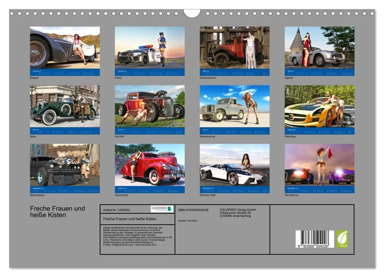 Bild: 9783569504028 | Freche Frauen und heiße Kisten (Wandkalender 2027 DIN A3 quer),...