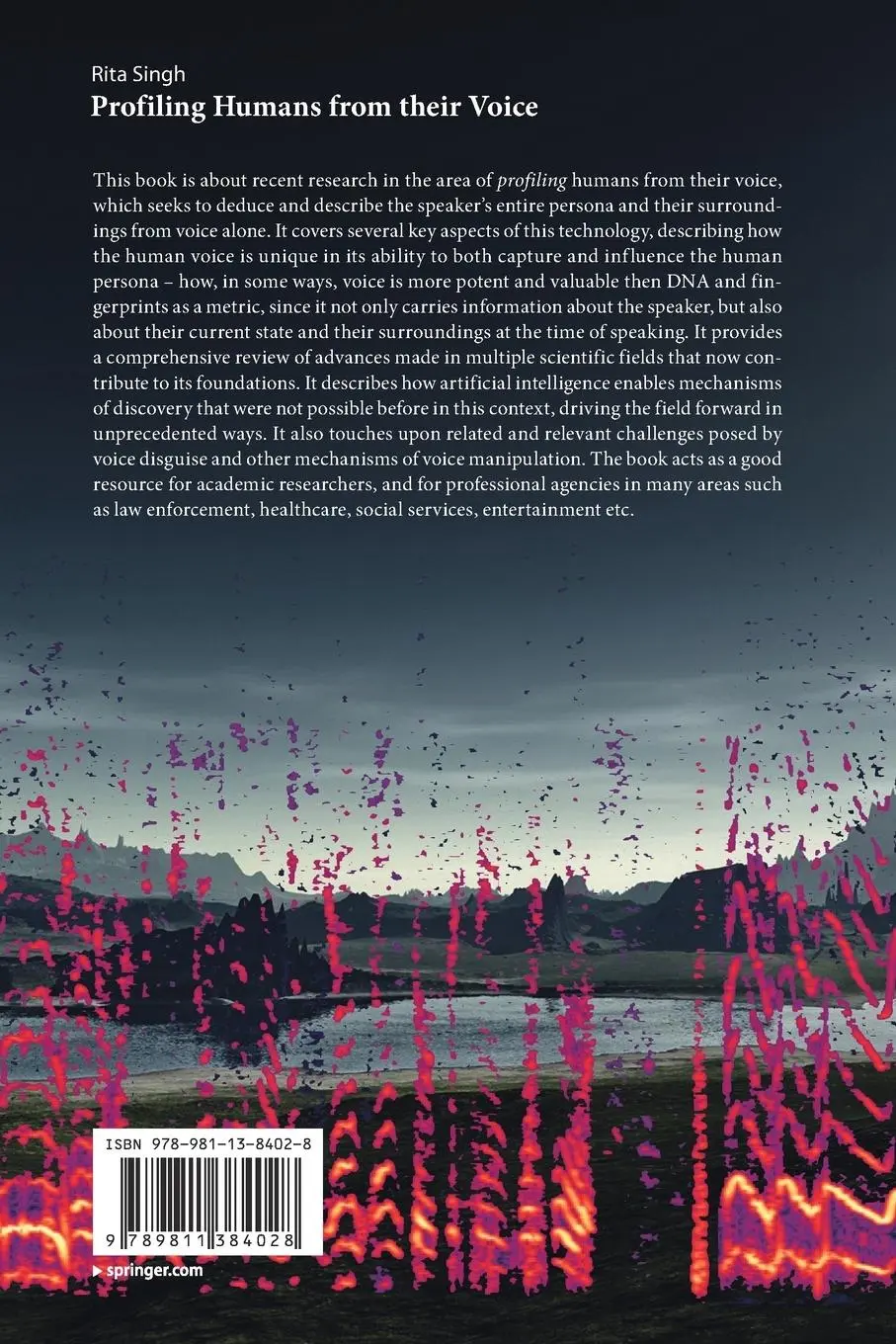 Rückseite: 9789811384028 | Profiling Humans from their Voice | Rita Singh | Taschenbuch | xx