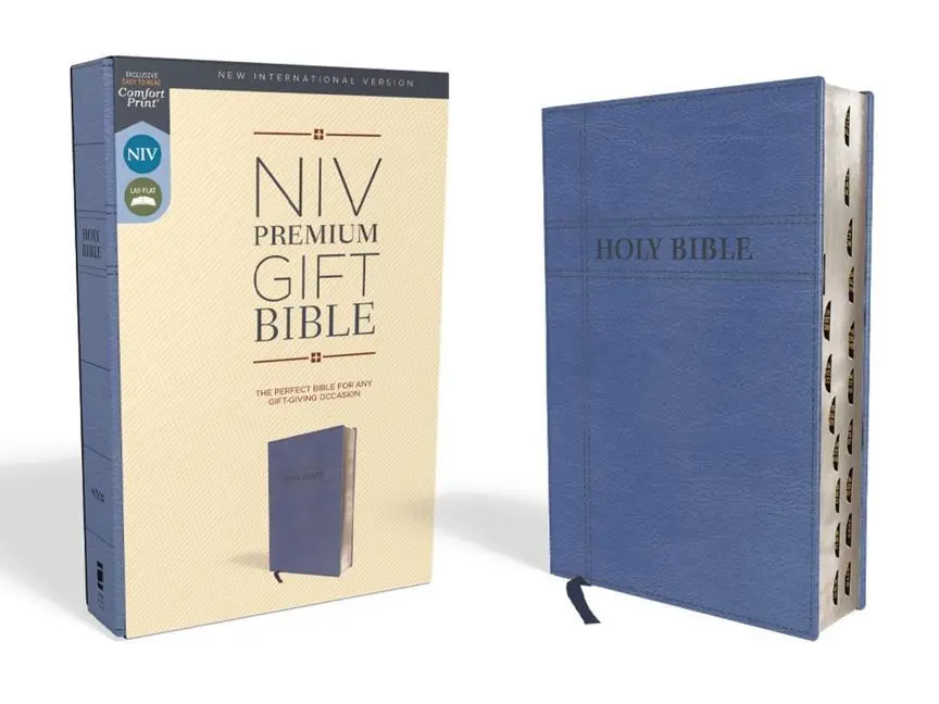 Cover: 9780310094128 | Niv, Premium Gift Bible, Leathersoft, Navy, Red Letter Edition,...