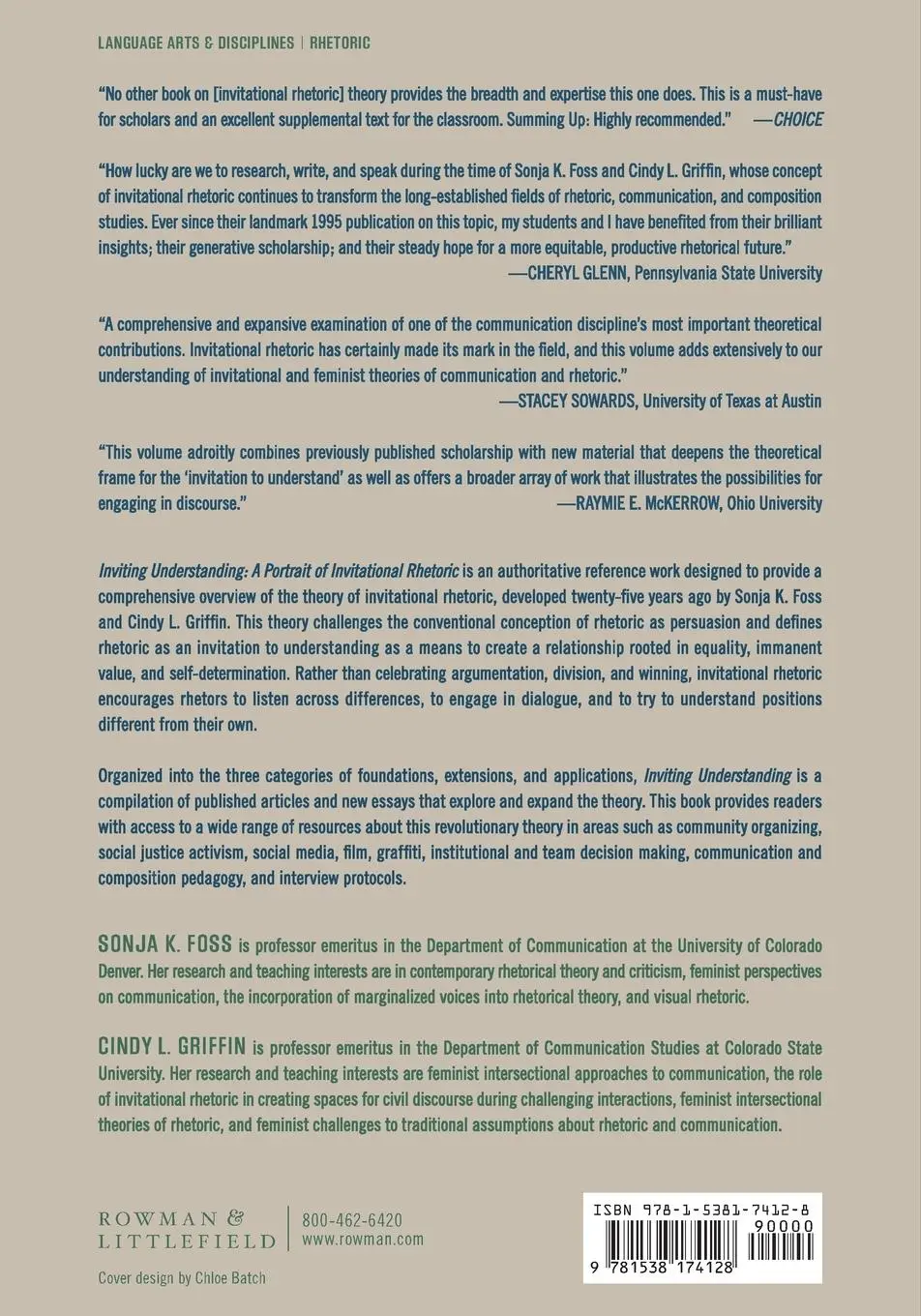 Rückseite: 9781538174128 | Inviting Understanding | A Portrait of Invitational Rhetoric | Buch
