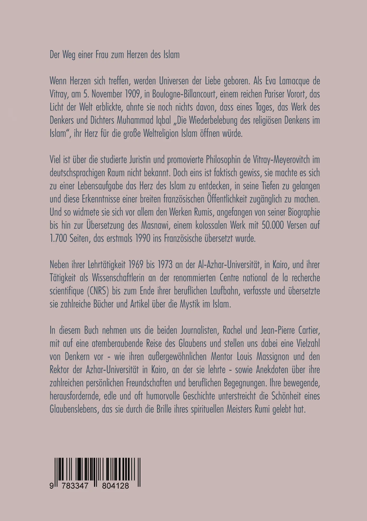 Rückseite: 9783347804128 | Ihr Weg zum Herzen des Islam | Eva Meyerovitch | Taschenbuch | 208 S.