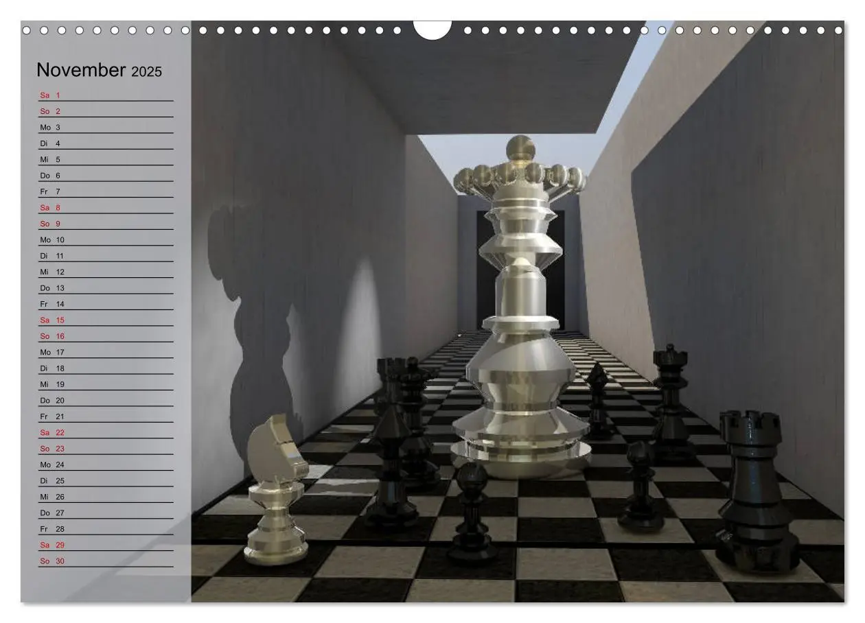 Bild: 9783435394128 | SCHACH - Spiel der Könige (Wandkalender 2025 DIN A3 quer), CALVENDO...