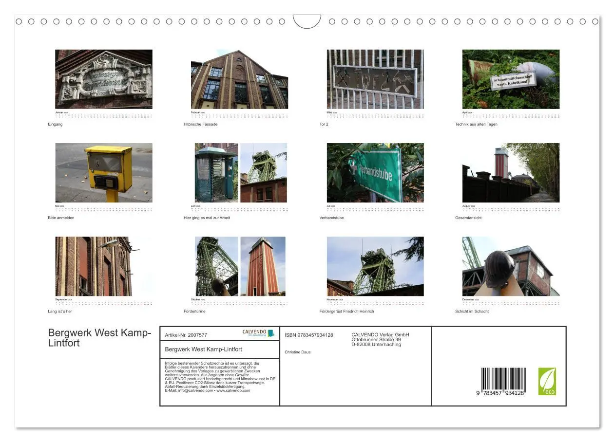 Bild: 9783457934128 | Bergwerk West Kamp-Lintfort (Wandkalender 2026 DIN A3 quer),...