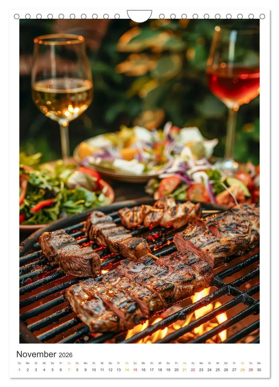 Bild: 9783516264128 | Food BBQ - Deftiges aus der Gourmet-Küche (Wandkalender 2026 DIN A4...