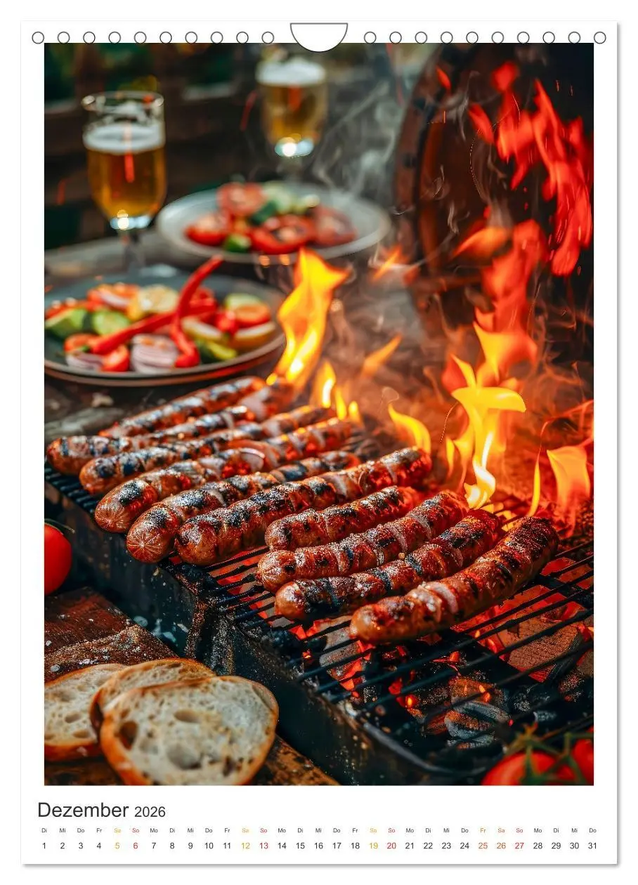 Bild: 9783516264128 | Food BBQ - Deftiges aus der Gourmet-Küche (Wandkalender 2026 DIN A4...