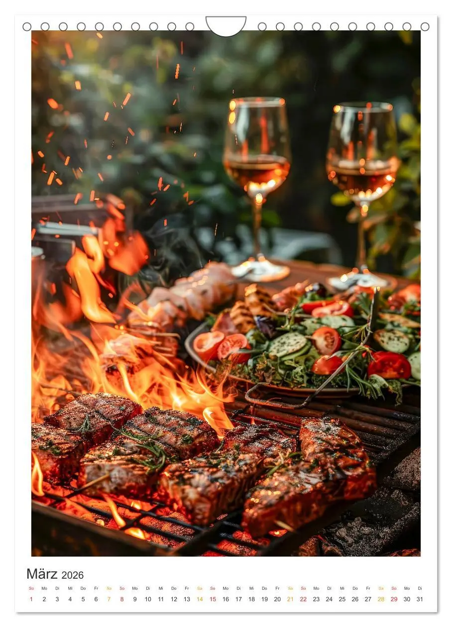 Bild: 9783516264128 | Food BBQ - Deftiges aus der Gourmet-Küche (Wandkalender 2026 DIN A4...