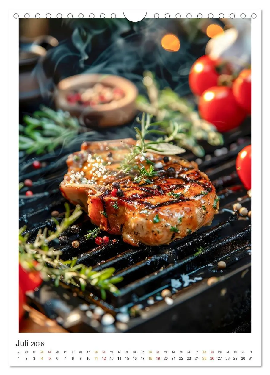 Bild: 9783516264128 | Food BBQ - Deftiges aus der Gourmet-Küche (Wandkalender 2026 DIN A4...