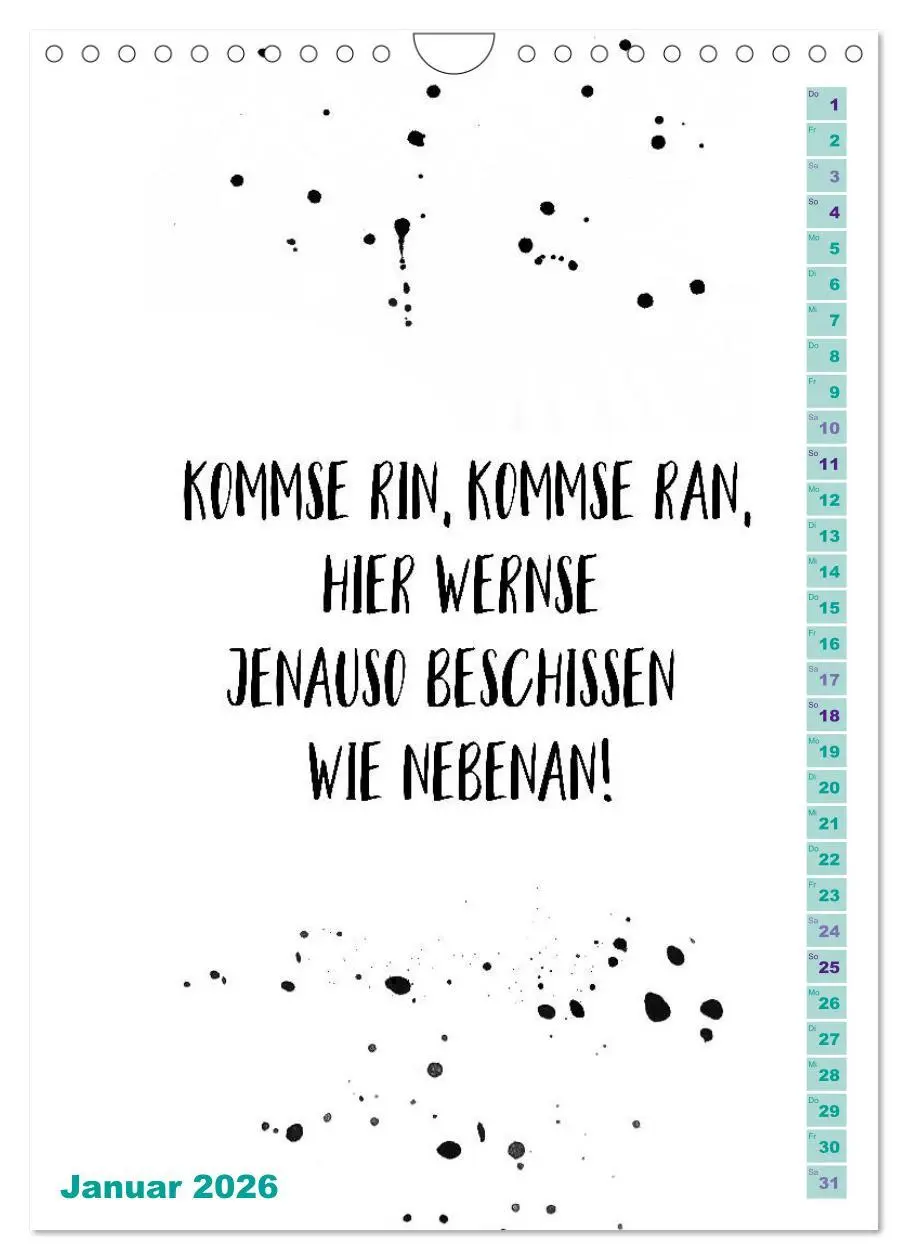 Bild: 9783516404128 | BERLINERISCH Lustige Sprüche (Wandkalender 2026 DIN A4 hoch),...