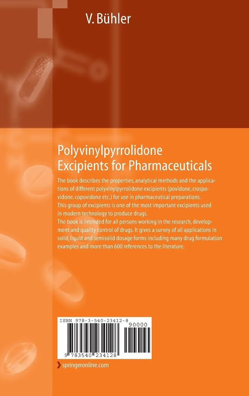 Rückseite: 9783540234128 | Polyvinylpyrrolidone Excipients for Pharmaceuticals | Volker Bühler