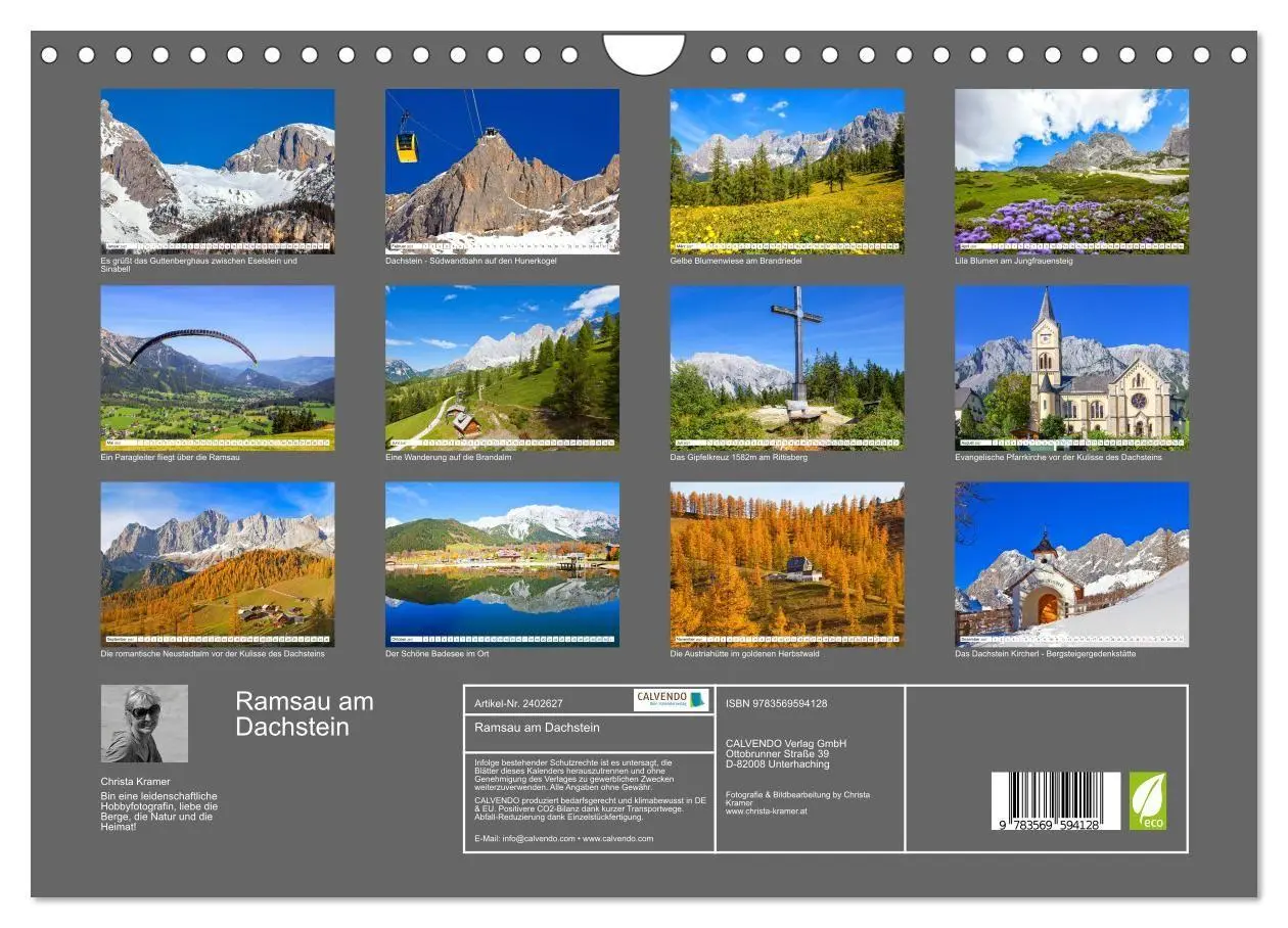 Bild: 9783569594128 | Ramsau am Dachstein (Wandkalender 2027 DIN A4 quer), CALVENDO...