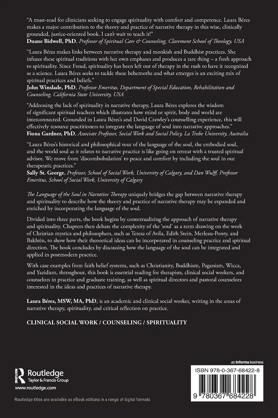 Rückseite: 9780367684228 | The Language of the Soul in Narrative Therapy | Laura Béres | Buch