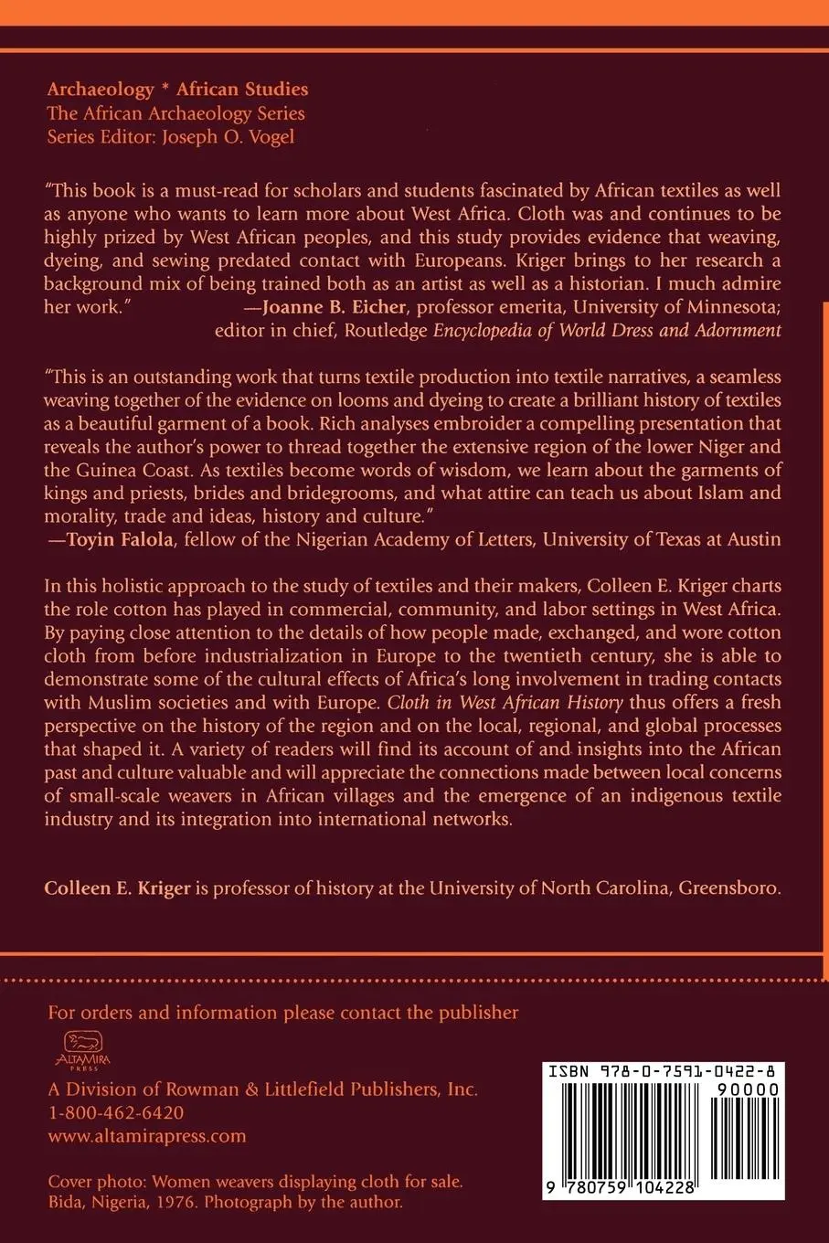 Rückseite: 9780759104228 | Cloth in West African History | Colleen E. Kriger | Taschenbuch | 2006