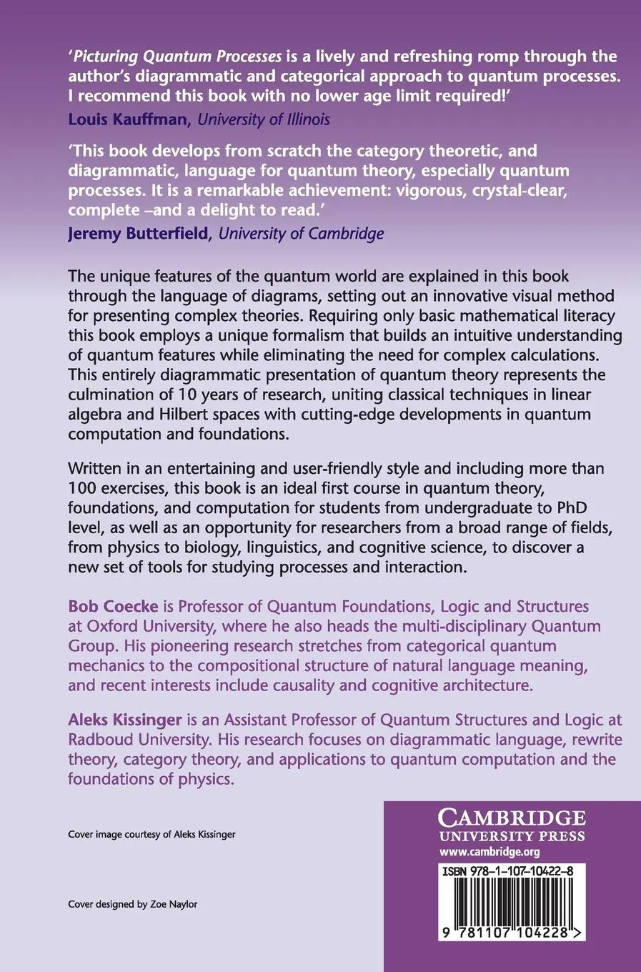 Rückseite: 9781107104228 | Picturing Quantum Processes | Bob Coecke (u. a.) | Buch | Gebunden