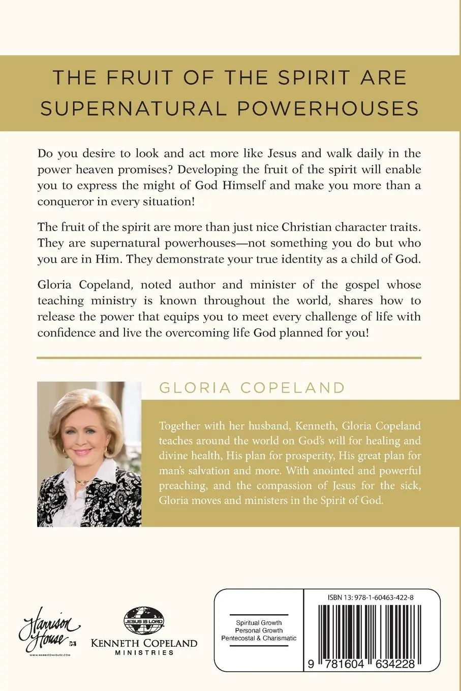 Rückseite: 9781604634228 | Walking in the Fruit of the Spirit | Gloria Copeland | Taschenbuch