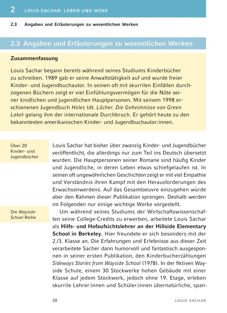 Bild: 9783129304228 | Löcher von Louis Sachar | Textanalyse und Interpretation | Sachar